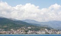 Turkey Alanya Mediterranean sea coastal panorama view of the cit Royalty Free Stock Photo