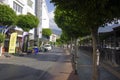 Street view, houses, shops, in a Turkish resort town