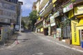 Turkey. Alanya. 09.13.21. Street view, houses, shops, in a Turkish resort town