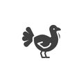 Turkey animal vector icon.