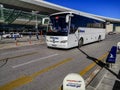 Havas bus near the international terminal of Ankara Esenboga Airport ESB. Urban public