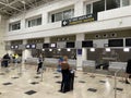 Turkey, Antalya - 02 10 2023: Airport Domestic Terminal with many passengers