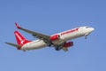 Turkey - Antalya 11,04,2023: Corendon Airlines passenger plane lands at Antalya airport