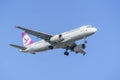 Turkey - Antalya 11.04.2023: Freebird Airlines passenger plane lands at Antalya airport