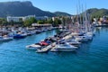 Turkey, Antalya, Many luxury yachts in harbor, Yachts and Boats in marina Royalty Free Stock Photo