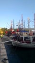 Turkey. Antalya Marine. Ship parking Royalty Free Stock Photo