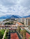 Turkey Antalya view of the coast and mountains from the hotel Royalty Free Stock Photo