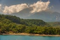 Turkey: beach next to ancient city of Phaselis Royalty Free Stock Photo