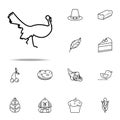 Turkey, Bird, Farm icon. Thanksgiving day icons universal set for web and mobile Royalty Free Stock Photo