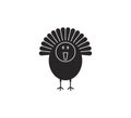 Turkey, bird icon. Vector illustration, flat design Royalty Free Stock Photo