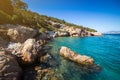 Turkey. Bodrum. Landscape from the sea Royalty Free Stock Photo