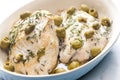 turkey breast baked with green olives and tyme