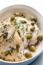 turkey breast baked with green olives and tyme