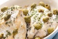 turkey breast baked with green olives and tyme