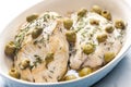 turkey breast baked with green olives and tyme