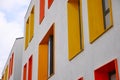 Turkey building exterior. Colorful walls, and windows.