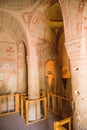 Turkey, Cappadocia. The monastery complex at the Open Air Museum of Goreme. Interior of the cave church