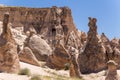 Turkey, Cappadocia. Mountain landscape with pillars of weathering (rock outcrops) in the Devrent Valley