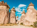 Turkey Cappadocia, Rock Formations in Pasabag Monks Valley, Cappadocia, Turkey Royalty Free Stock Photo