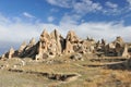 Turkey. Cappadocia. Rocky formations and cave town Royalty Free Stock Photo