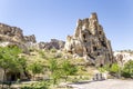Turkey, Cappadocia. Ruins of the ancient cave monastery at the Open Air Museum of Goreme Royalty Free Stock Photo
