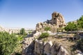 Turkey, Cappadocia. Ruins of the ancient cave monastery in the rocks Open Air Museum Goreme Royalty Free Stock Photo