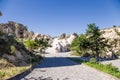 Turkey, Cappadocia. The ruins of the monastery complex Open Air Museum of Goreme. Royalty Free Stock Photo