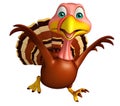 Turkey cartoon character ruuning Royalty Free Stock Photo