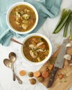 Turkey or Chicken Soup with Wild Rice and Vegetables