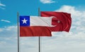 Turkey and Chile flag
