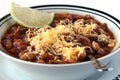 Turkey Chili with Cheese and Lime Royalty Free Stock Photo