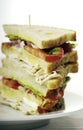 Turkey club sandwich Royalty Free Stock Photo