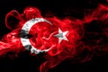 Turkey colorful smoking flag 2018. Royalty Free Stock Photo