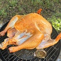 Smoking a turkey Royalty Free Stock Photo