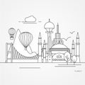 Turkey detailed silhouette. Trendy vector illustration