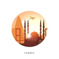 Turkey detailed silhouette. Trendy vector illustration