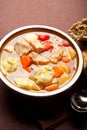 Turkey dumpling soup Royalty Free Stock Photo