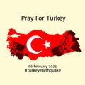 Turkey earthquake 06 February 2023, Pray For Turkey Vector