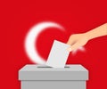 Turkey election banner background. Template for your design