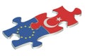 Turkey and EU puzzles from flags