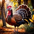 Turkey farm animal living in domestication, part of agricultural industry