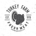 Turkey Farm Badge or Label.