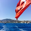 Turkey flag on the boat