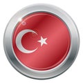 Turkey Flag Silver Icon