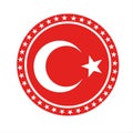 Turkey flag special starry illustration design