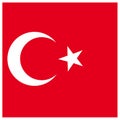 Turkey flag - transcontinental country in Eurasia