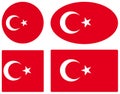 Turkey flag - transcontinental country in Eurasia