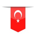 Turkey Flag Vector Bookmark Icon Royalty Free Stock Photo