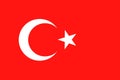 Turkey Flag Vector Flat Icon Royalty Free Stock Photo