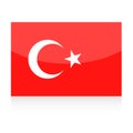 Turkey Flag Vector Icon Royalty Free Stock Photo